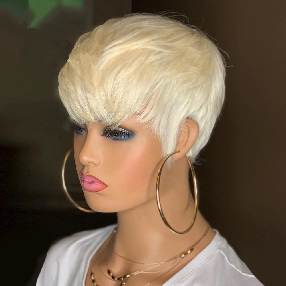 

Daily Wear 613 Honey Blonde Wig Bob Pixie Cut Lace front Wigs