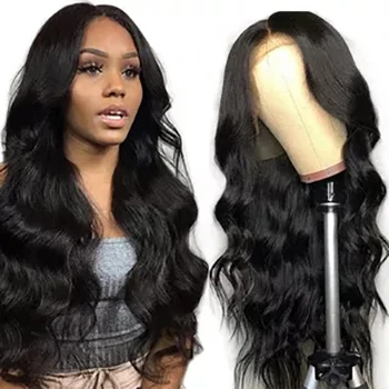 

Wholesale 10"-32" brazilian body wave remy hair 13*4 100% Human Hair lace front wigs for black women
