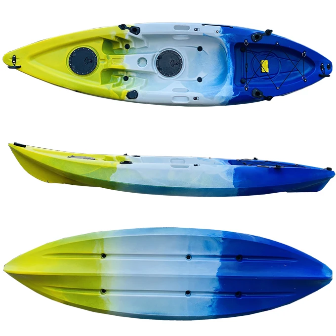 

Cheap Single Plastic Rotomolded Fishing Sea Kayak Sit On Top Boats For Sale, Customized colors