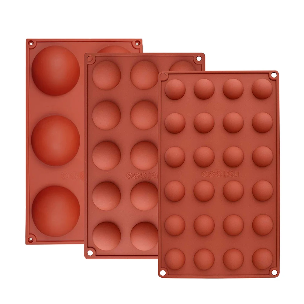 

Amazon Hot Sale DIY Soap Jelly Chocolate Making Mould 6/15/24 Cavity/Hole Semicircle Silicone Cake Mold