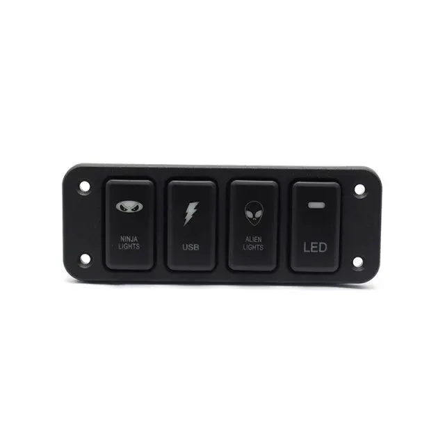 12V on off switch panel 4 gang LED Push Switch Panel for Auto Car To yota 40*20mm aftermarket parts