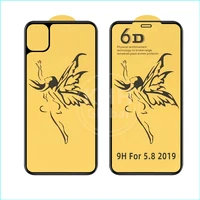 

Angel pattern 9H 6D BIG curved Tempered Glass For iPhone 11Pro MAX back cover and front LCD screen protector with OEM Service