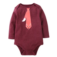 

Factory direct hot sale Newborn Baby boy bodysuit 60% cotton 40% polyester cute applique baby boy romper