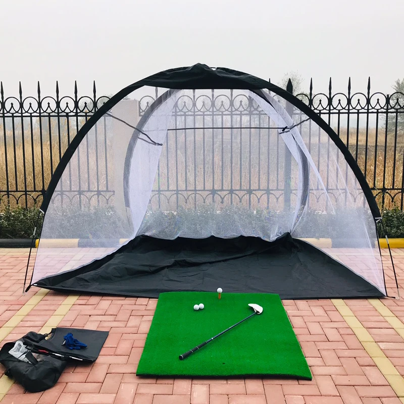 

Practice Golf Hitting Indoor/Outdoor Sport Swing Training Golf Simulator, Green & black