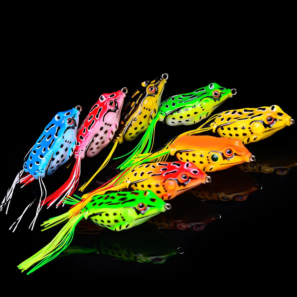 

65mm 17.5g high quality mini fishing lure with double silicone skirt and hooks, Various colors