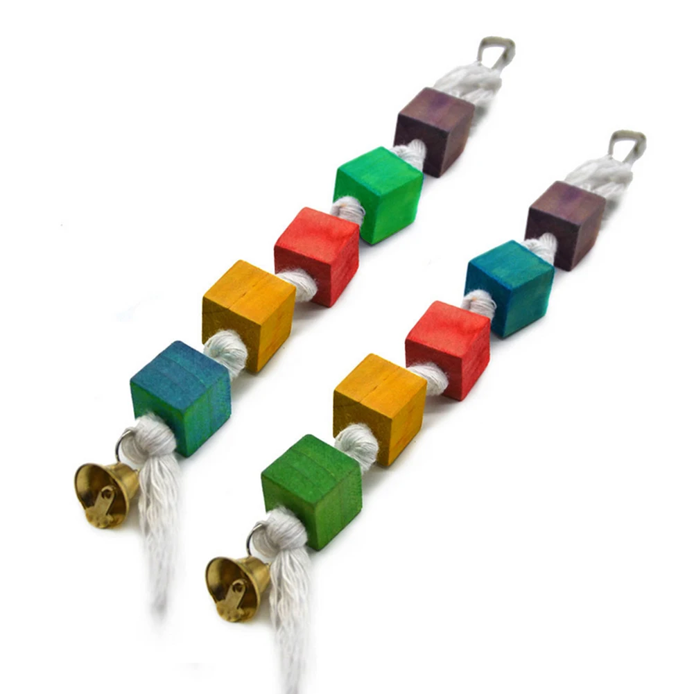 

2020 Bird chew toys attract pet's attention parrot bit wooden string toy pet bird accessories bird cage accessories