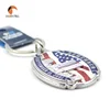 Promotional Round Personalised Private Label Shield Shaped Key Ring Metal Blank Keychain