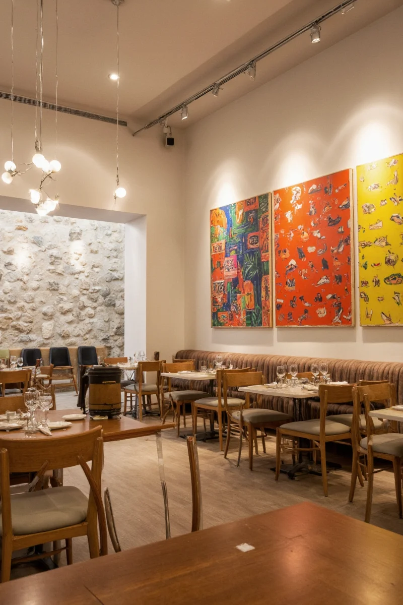 Gallery wall idea with bistro prints