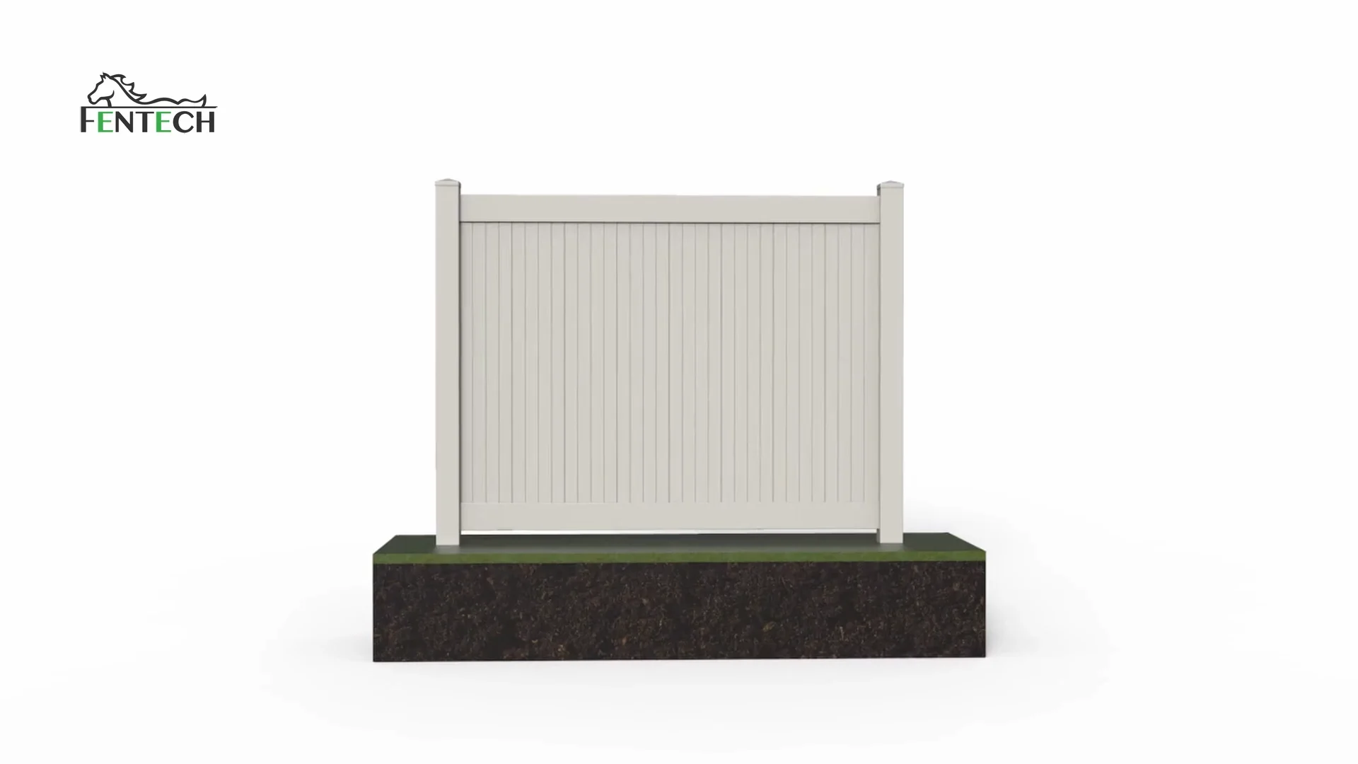 Fentech Garden Recycled White Plastic Pvc Vinyl Garden Screen Fence