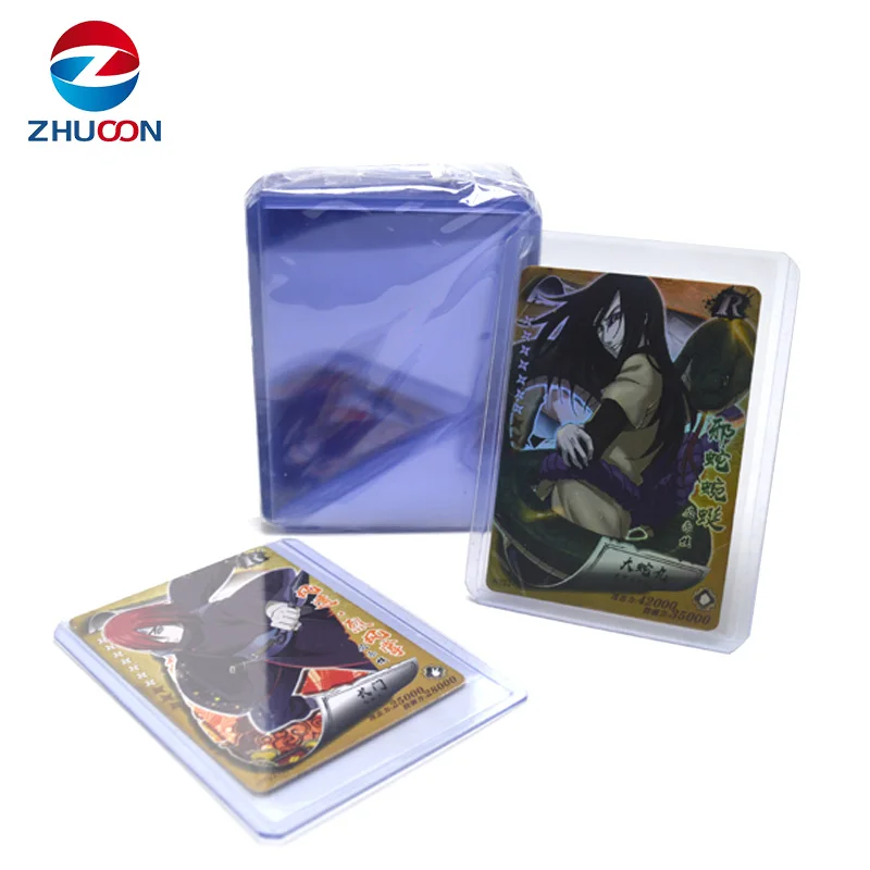

Plastic collectible Card Holder 3x4 ultra pro baseball sports trading card top loaders, Transparent