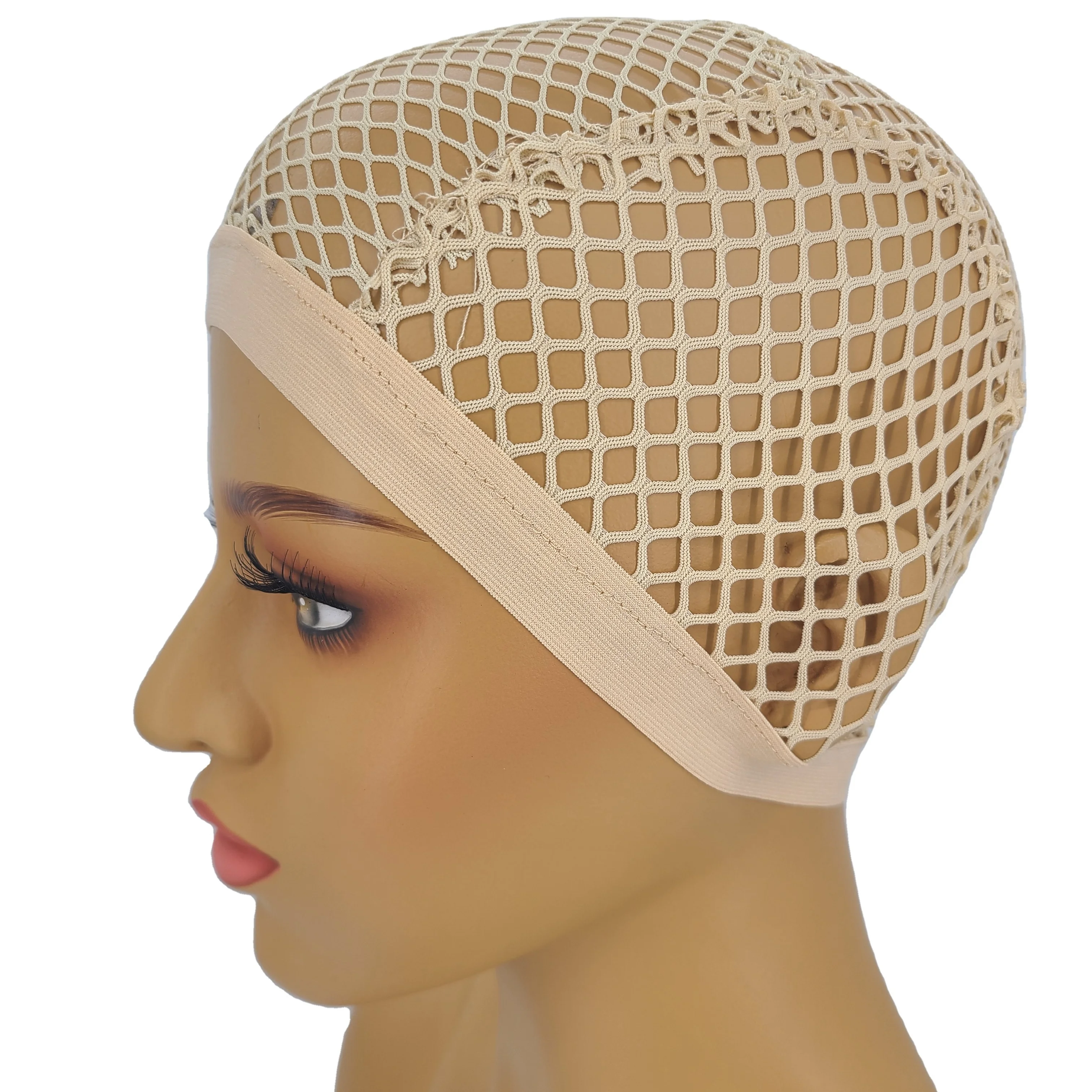 

Premium Braid Wig Cap Crochet Wig Cap mesh dome cap for making wigs, Black ,beige