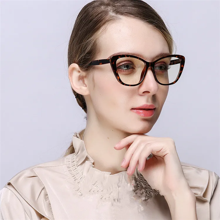 

2021 New women TR90 Blue light glasses spring needle computer glasses anti blue ray glasses, Mix color or custom colors