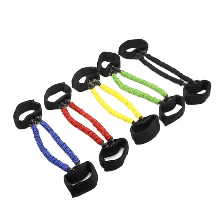 

Top quality fitness sleeve handles arm leg resistance band tube