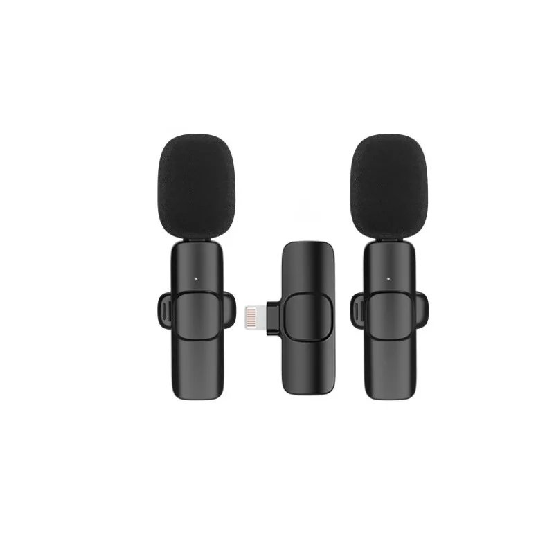 

Wireless Lavalier Microphone for iPhone iPad, Plug-Play Wireless Mic for Recording, Live Stream, YouTube, TikTok, Facebook, Black color