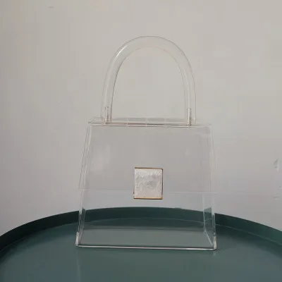 

MeeTee B-B074 Fashion New Acrylic Transparent Handbag Small Square Bag