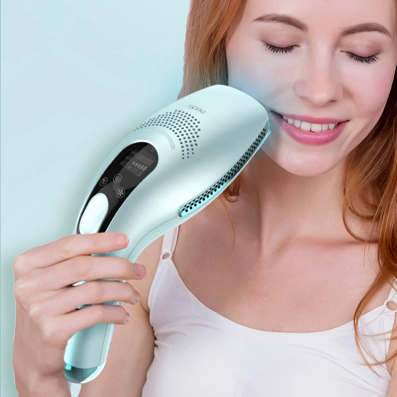 

Hot Sale Factory Direct Gp590 Ice Cooling Deess Lady Epilator 3 in 1 IPL Hair Removal Machine ABS 8 Pcs 3.1 Cm2 Unlimited Shots, White/green