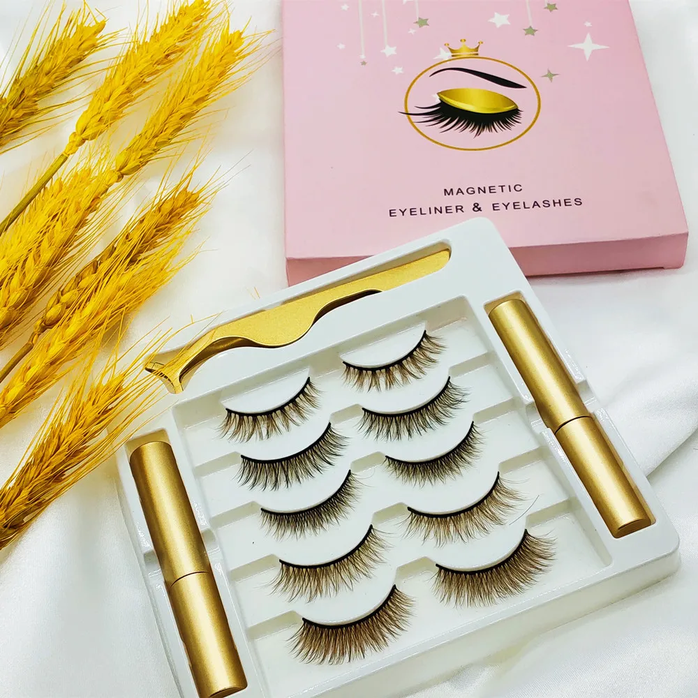 

beauty magnetic eyelashes with liner