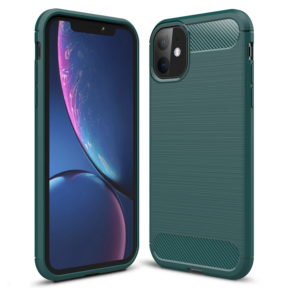 Case For iPhone 11 Pro Max Carbon Fiber Soft Phone Case For iPhone 6s 7 8 Plus X 10 XR XS Max