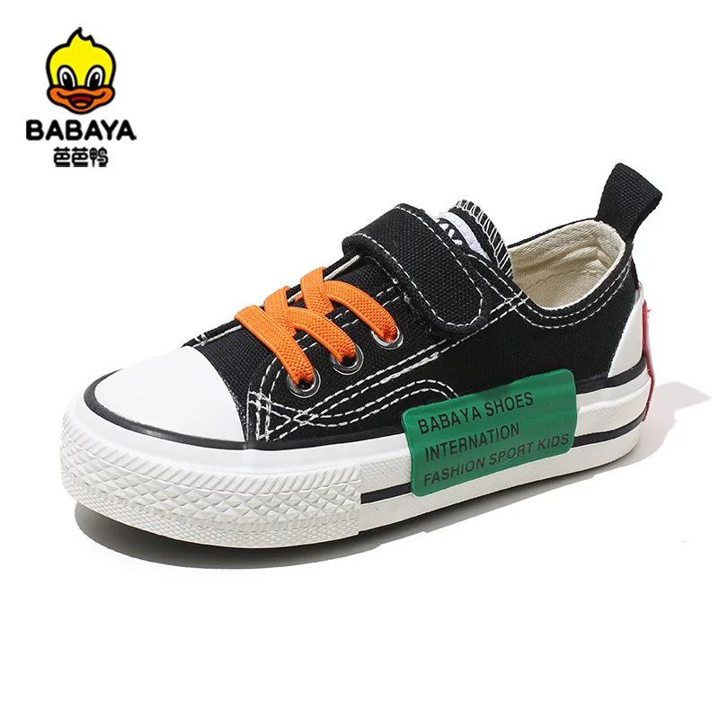 

21075 Huanqiu Babaya Breathable Magic Tapes Baby Kids Canvas Shoes With Design, Picture color