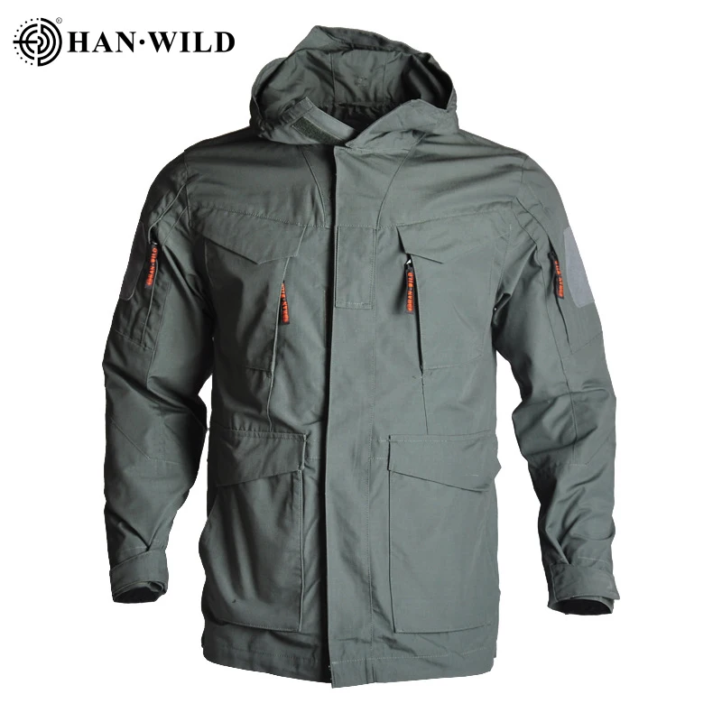 

HAN WILD denim M65 track army green jacket for wholesale