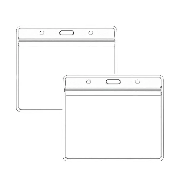 

4 X 3 in Horizontal ID Name Tag Clear Vinyl Plastic Badge Holder Card Protector