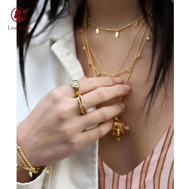 

Vintage Style Most Popular Stainless Steel Twist Kont Ring New Design Popular Golden Woven Twist Finger Ring