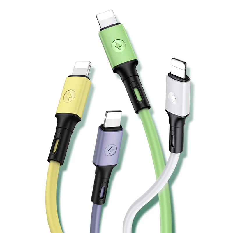 

USAMS U52 TPE 1m Charging Data Usb Mobile Phones cable for iphone charger, Customized color