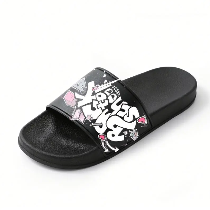 

Designer Sandals Custom Slides,Custom emboss Logo Black Slides Sandal Men,Custom Printed Slippers Slides Footwear