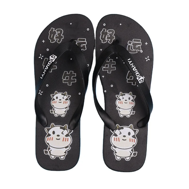 

2021 Summer New Flat-Bottomed Flip Flops Women's Solid Color Simple And Thick-Bottomed Outer Wear Beach Flip-Flops Beach Slipper