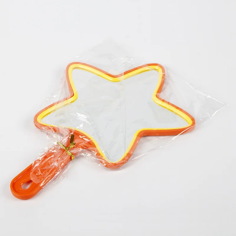 

New Plastic Six Color Star Shape Makeup Hand Mirror, Customized color