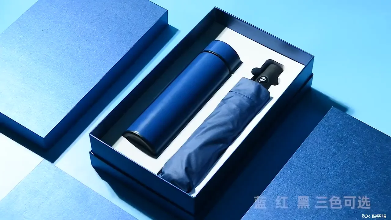 Seaygift Custom Logo Creative Thermos Cup Company Anniversary Umbrella Business Gift Box Set