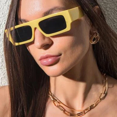 

Finewell Retro Small Rectangle Sunglasses Women Fashion Colorful Eyewear Brand Designer Men Square Sun Glasses Shades UV400
