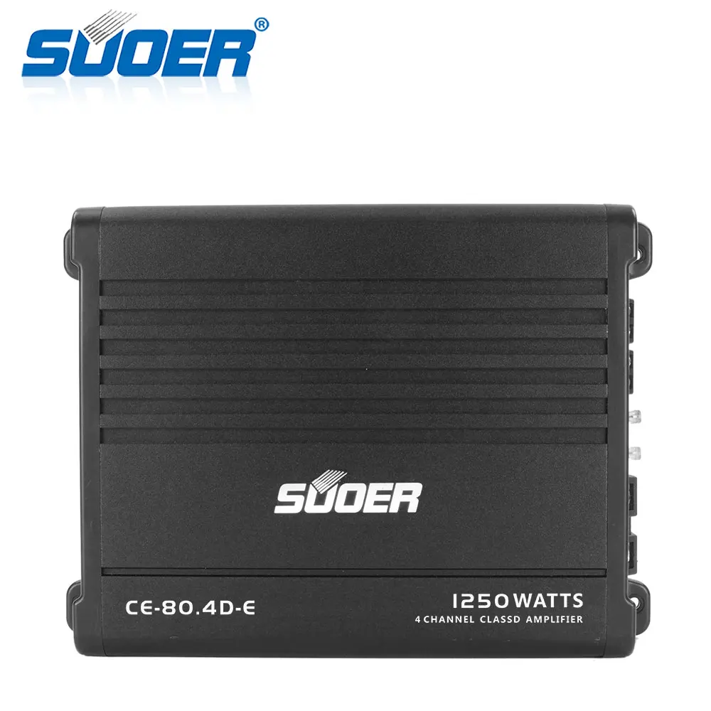 

Suoer CE-80.4D-E 190*150*55 mm Mini size car amplifier 12V 4*80 watts 4 channel full range class d car amplifier
