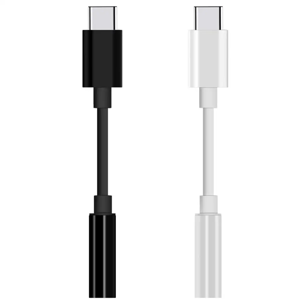 

USB type c to 3.5mm headphone jack adapter c type otg usb Aux splitter cable converter micro otg type C adapter, White