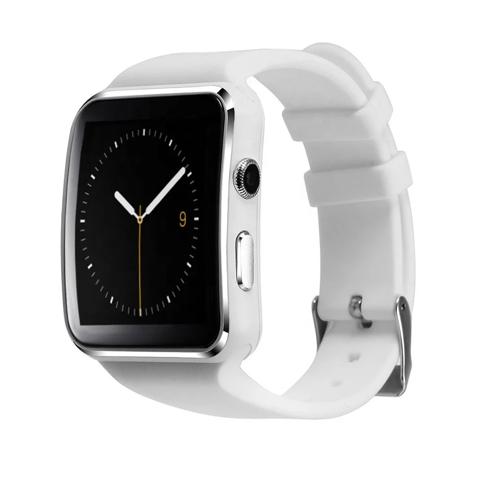 

2019 Electronic Wearable Devices With Camera For watch Android Phone Smart Watch X6, Black, white