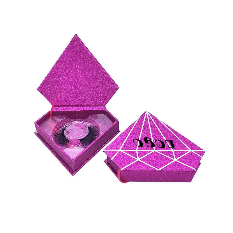 

sy shuying custom false eyelashes empty packaging case diamond shape lashes box