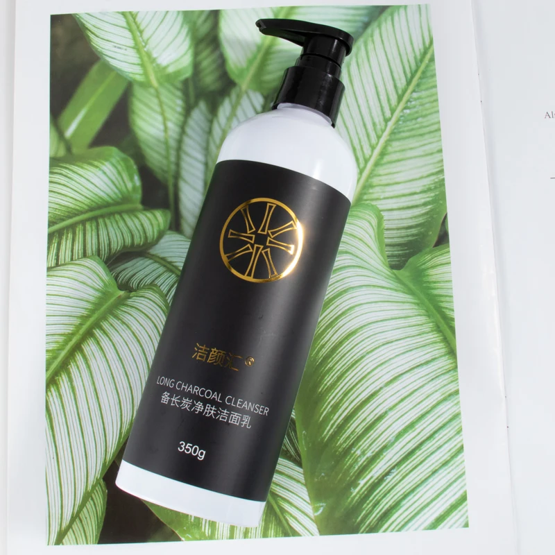 

350ml pump Bamboo charcoal Face Cleanser Acne Renewing Cleanser Anti-acne And Whitening Acne Treatment Foam Cleanser