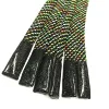 Custom silicone tip colorful braided flat hoodie drawcords