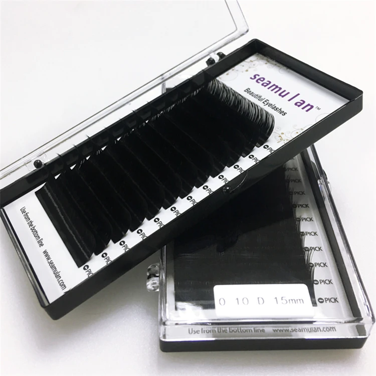 

High quality custom color Grafting false eyelashes excellent quality long thick false eyelashes, Natural black