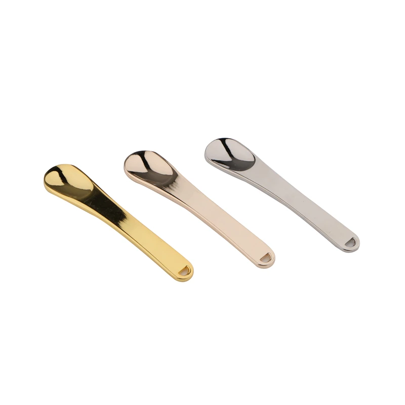 

Wholesale Mini Beauty Makeup Tools Gold Facial Eye Cream Mixing Metal Spoon Cosmetic Spatula