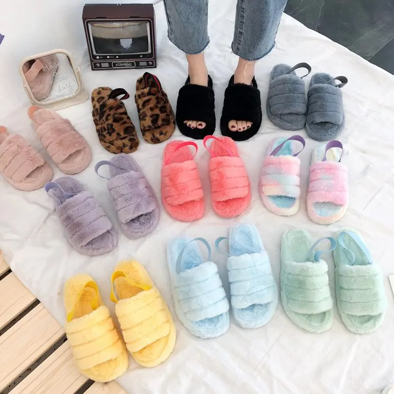 

17 color thick-soled plush slippers 1212