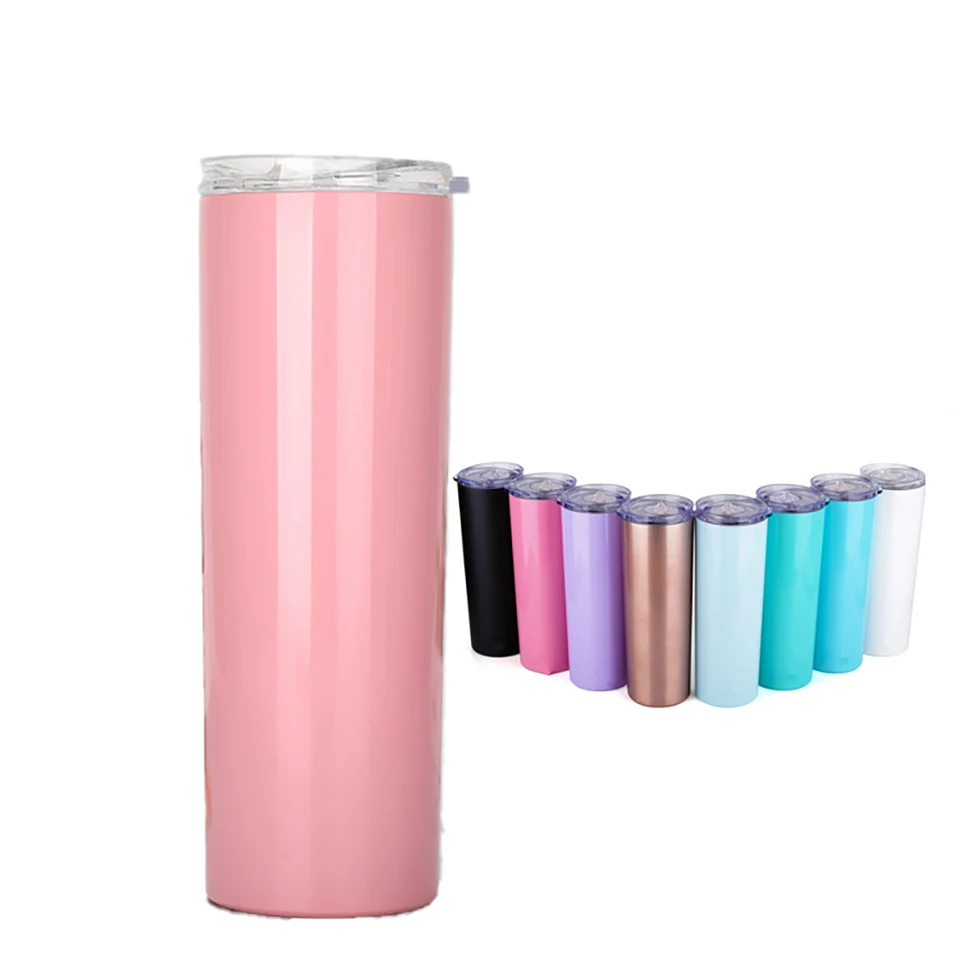 

YIDING Bpa free 20 oz skinny white sublimation vacuum tumblers stainless steel insulated skinny tumbler cups wholesale, As is or customized