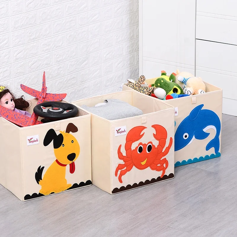 

Wholesale Foldable Kids Toys Storage Box Sundries Organizer Closet Basket Bins
