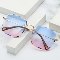 

SKYWAY Fashion Wave Frame Rimless Sunglasses 2020 New Arrivals Colorful Ocean Lens UV400 Sun Glasses