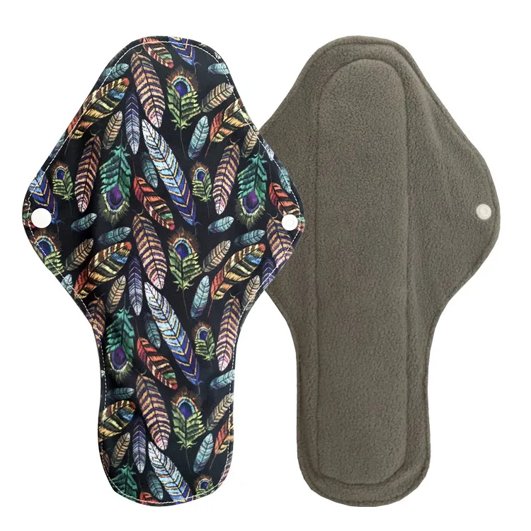 

women reusable cloth cotton fabric menstrual pads bamboo back side 30 mm pad material customized cheapest, More than 300 prints for pul