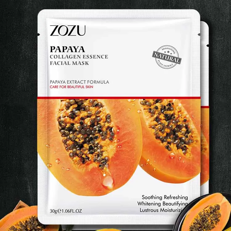 

ZOZU Natural Coconut Avocado Pomegranate Papaya Whitening Moisturizer Facial Mask, 5 colors