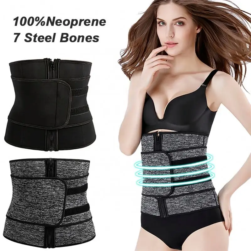 

Wholesale 6x Women's Shaper Sweat Fajas Reductoras Cinturillas Plus Size Corset Neoprene One Belt Waist Trainers And Shape Wear, Black,gray