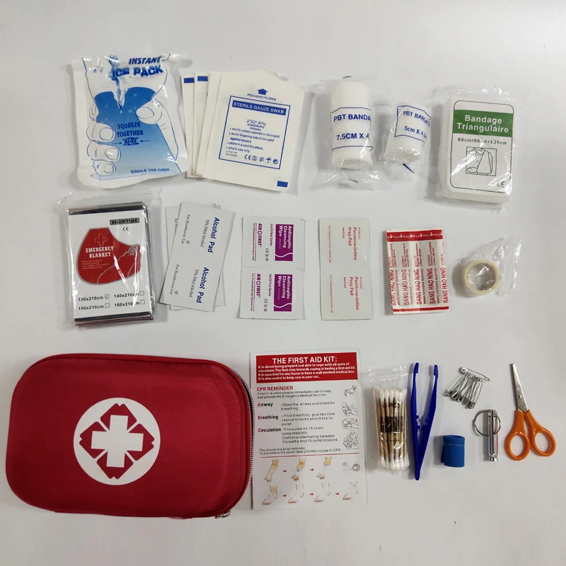 High Quality  CE ISO Waterproof EVA material  for Home Travel Car Emergencies First Aid Bag kit