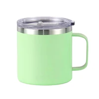 

China New Innovative Products 14oz Double Wall Vacuum Travel Mugs Stainless Steel Camping Insulated Mug with Lid and Handle