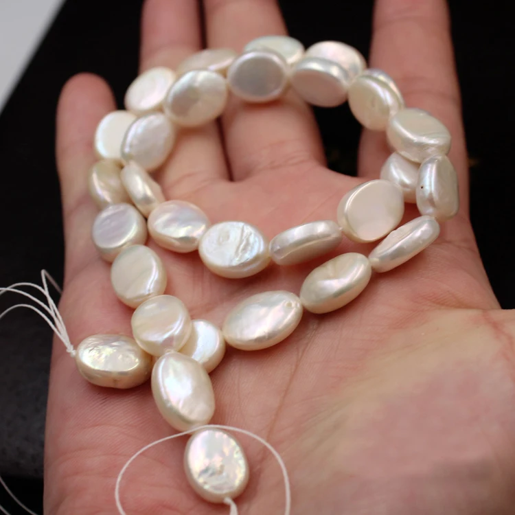 

Freshwater Pearl Shaped Baroque Glare 10*13mm Oval Pearl Handmade DIY Pearl Decoration, Natural white